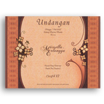 cantik 17 Cantik 17 - Undangan murah soft cover motif cantik warna coklat / tembaga.